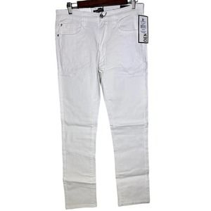Southpole Mens 32x32 Skinny Low Rise White Jeans